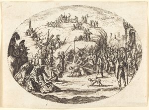 Das kleine Tragen des Kreuzes von Charles Nicolas Cochin I after Jacques Callot