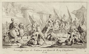 König Heinrich II. von England hebt die Belagerung von Toulouse auf von Charles Nicolas II Cochin