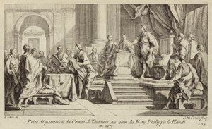 Besitznahme der Grafschaft Toulouse im Namen von König Philipp III. von Frankreich von Charles Nicolas II Cochin