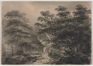 Landschaft mit Mühle