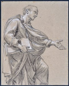 Drapierte Figur mit einem Buch