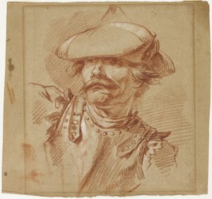 Kopf eines Soldaten von Charles Parrocel