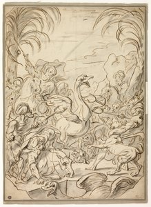 Straußenjagd von Charles Parrocel