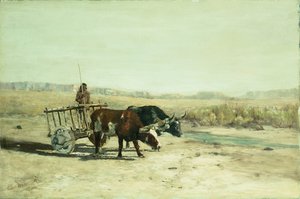 Ein Ochsenkarren in New Mexico