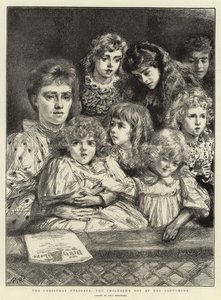 Die Weihnachtsferien, die Kinderloge beim Pantomime von Charles Paul Renouard