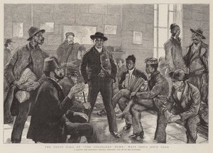 Die Große Halle im Fremdenheim, West India Dock Road von Charles Paul Renouard