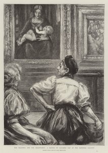 Die Madonna und die Putzfrauen, eine Skizze am Reinigungstag in der National Gallery