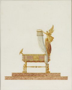 Entwurf der Wiege für Seine Majestät den König von Rom, 1811 von Charles Percier