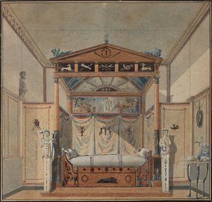 Design des Bettes, ca. 1800