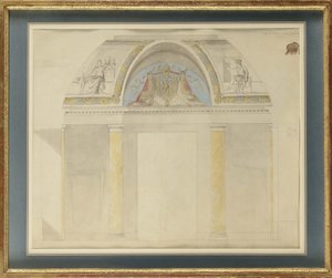 Studie für die Dekoration des Thrones im Palais des Tuileries