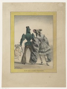 Mann und Frau in futuristischer Mode von Charles Philipon