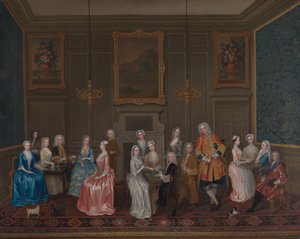 Teegesellschaft im Haus von Lord Harrington, St. James