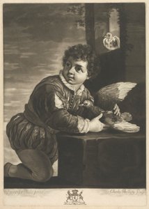 [Junge mit Vogel]