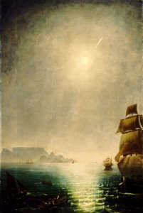 Mondlicht über Table Bay mit dem Großen Kometen von 1843 von Charles Piazzi Smyth