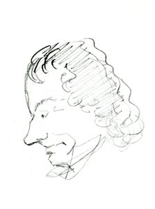 Selbstporträt, um 1843 von Charles Pierre Baudelaire