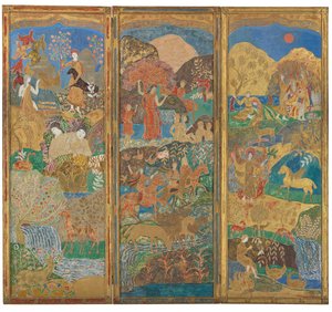Dreiteiliger Paravent, ca. 1916-17 von Charles Prendergast