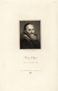 Porträt von Hendrick Goltzius, deutsch-geborener niederländischer Druckgrafiker, Zeichner und Maler von Charles Pye
