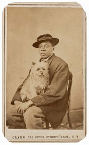 Porträt eines Mannes und Hundes, ca. 1860 von Charles R. Clark