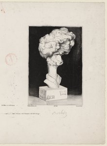 Hector Berlioz von Charles Ramelet (1805-1851) nach einer Büste von Jean-Pierre Dantan (1800-1869) von Charles Ramelet