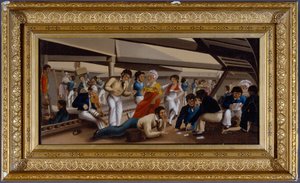 Ein Linienschiff im Hafen von Charles Random DeBerenger