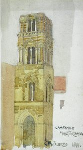Campanile Martorama, Palermo, 1891 von Charles Rennie Mackintosh