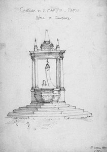 Certosa di S. Martino, Neapel, Brunnen im Hof, 1891