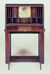 Schreibtisch für das Blaue Schlafzimmer in Houshill, 1904 (offen)