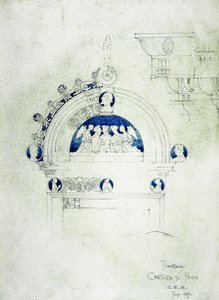 Tür, Certosa di Pavia, 1891 von Charles Rennie Mackintosh