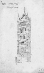 Siena Kathedrale, Campanile, 1891 von Charles Rennie Mackintosh