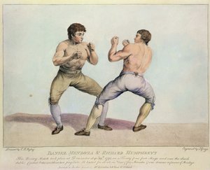 Boxkampf zwischen Daniel Mendoza und Richard Humphreys, 29. September 1790 von Charles Reuben Ryley