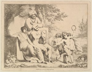 Drei Putti tanzen zu einem Pfeifer, 1. März 1780