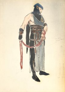 Kostümentwurf für den Diener der Königin in Le Mort de Tintagiles, 1912 von Charles Ricketts