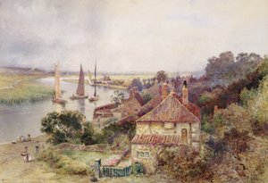 Auf dem Fluss Yare, ca. 1880 von Charles Robertson