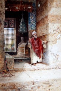Der Eingang zur Moschee, ca. 1870 von Charles Robertson