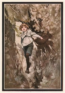 Ein Junge brach mit voller Geschwindigkeit hindurch von Charles Robinson