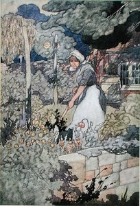 Ein Cottage-Garten, veröffentlicht 1912 von Charles Robinson