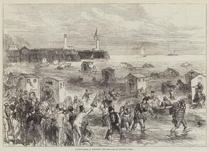 Badeszene in Boulogne, die Flut am Samstag von Sir John Charles Robinson