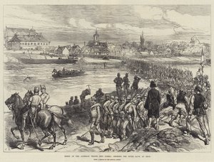 Einzug der österreichischen Truppen in Bosnien, Überquerung des Flusses Save bei Brod von Sir John Charles Robinson