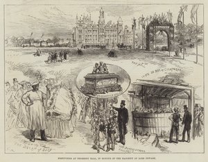 Festlichkeiten in Thoresby Hall zu Ehren der Volljährigkeit von Lord Newark von Sir John Charles Robinson