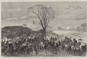 Das Bootsrennen der Universitäten Oxford und Cambridge, von den Sandhügeln gegenüber von Chiswick von Sir John Charles Robinson