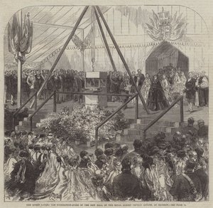 Die Königin legt den Grundstein für die neue Halle des Royal Albert Orphan Asylum in Bagshot von Sir John Charles Robinson