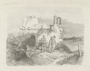 Männer bei einer Ruine von Charles Rochussen