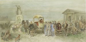 Marktplatz mit Römern und Batavern von Charles Rochussen