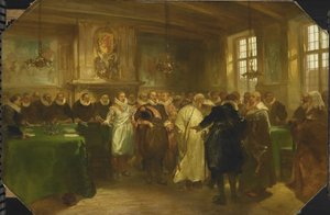 Prinz Maurits empfängt eine russische Delegation im Jahr 1614