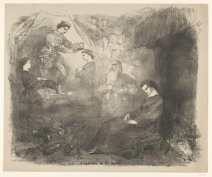 Szene aus dem Theaterstück Aschenputtel von Charles Rochussen