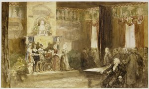 Vondel-Feier auf dem Muiderslot, 1867 von Charles Rochussen