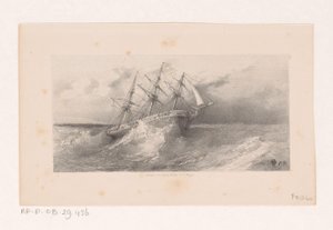 Segelschiff im Sturm auf See