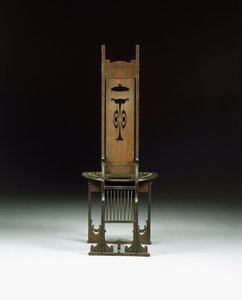 Ein Seitenstuhl mit durchbrochenem Design, ca. 1899