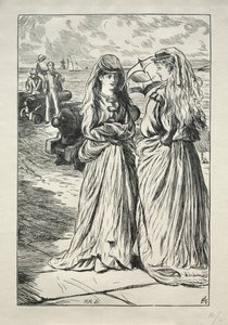 Lady Nelly - die Kokette, 1865 von Charles Samuel Keene