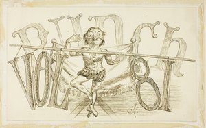 Studie für Titelseite von Punch, Band 81 von Charles Samuel Keene